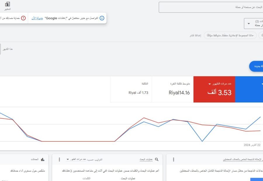 نتائج وأعمال Google Ads